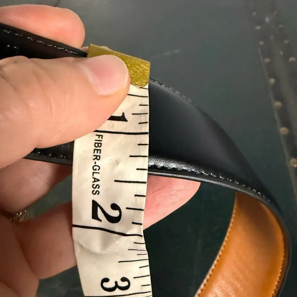 Reversible Dress Belt Black Brown Leather Men's Size 46-48